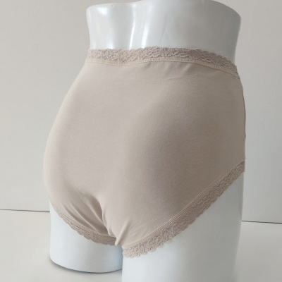 Cueca Alta Algodão Renda  Slanca ( Pack 3)