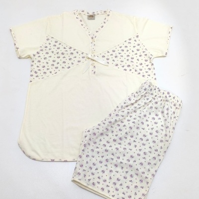 Pijama Clássico de Calção 100% Algodão Laço