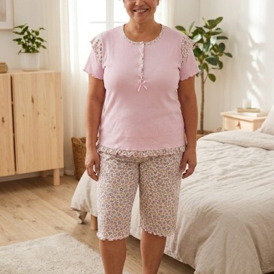Pijama Calção 100% Alg. Dotti  Tam.2 (3XL)                                                              Vários Modelos