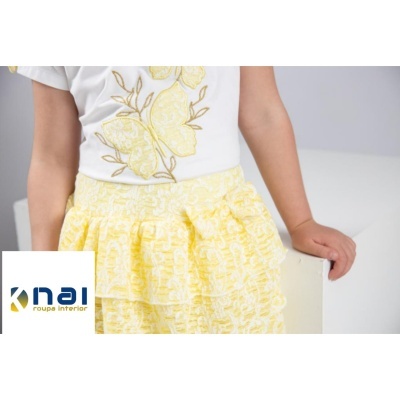 Conjunto Saia Folhos