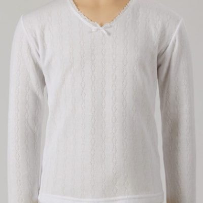 Camisola Interior Cardada 100% Algodão (pack3)