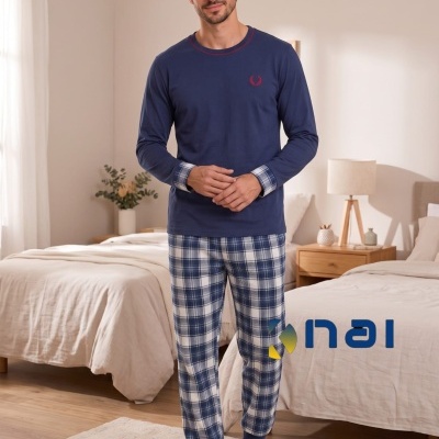 Pijama 100% algodão Cardado Xadrez RS