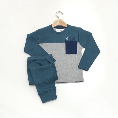 Pijama 100% Algodão Cardado  Brave