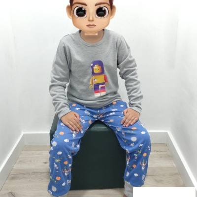 Pijama cardado 100% Algodão Lego