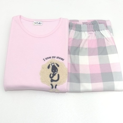 Pijama 100% Algodão Cardado Ovelha