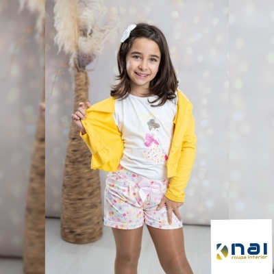 Conjunto 3 Peças - Calção Flores