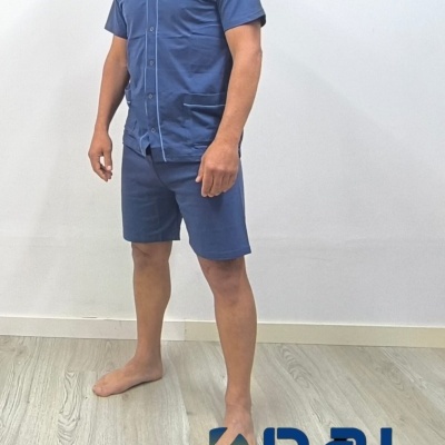 Pijama Camiseiro/Casaco Calção Homem