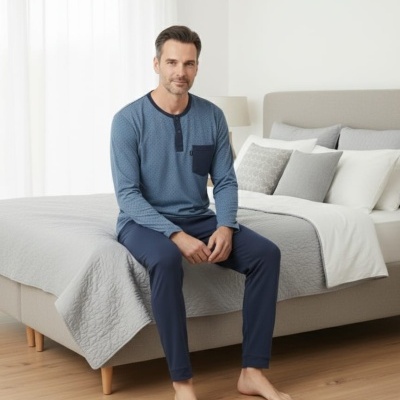 Pijama Homem 100%Algodão botões