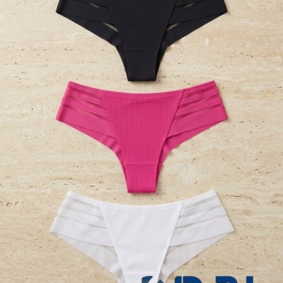 Cueca mod. Brasileira corte a laser (pack3)