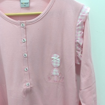 Camisa de Noite 100% Algodão Cardada Boneca