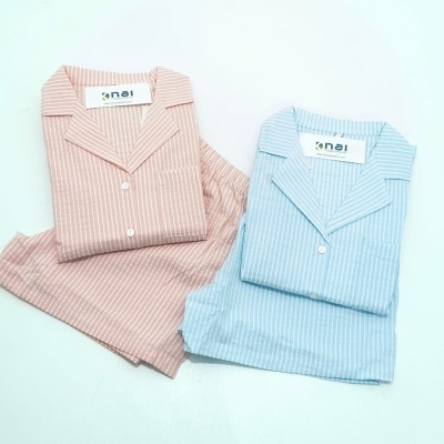 Pijama Camiseiro Calção Riscas