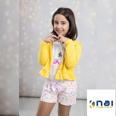 Conjunto 3 Peças - Calção Flores