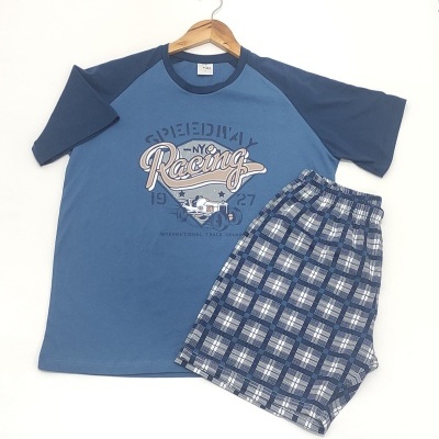 Pijama 100% Algodão Calção Racing