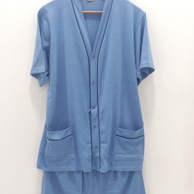 Pijama Camiseiro/Casaco Calção Homem