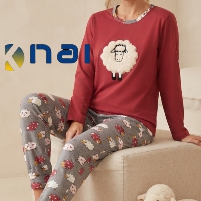 Pijama 100% Algodão Cardado Ovelha