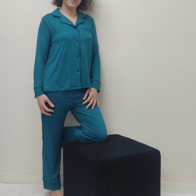 Pijama Camiseiro / Casaco Liso