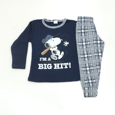 Pijama cardado 100% Algodão Cardado Popeye/ Snoopy