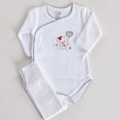 Body cardado " Ursinho Coração" ( 2 Peças )