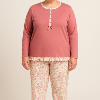 Pijama 100% Algodão  Cardado Dotty  Tam. XL                           Vários Modelos