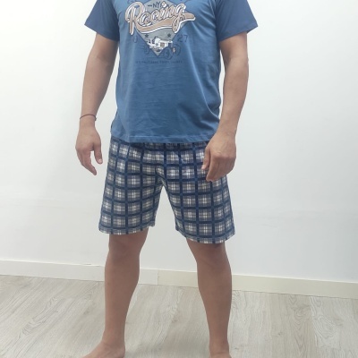 Pijama 100% Algodão Calção Racing