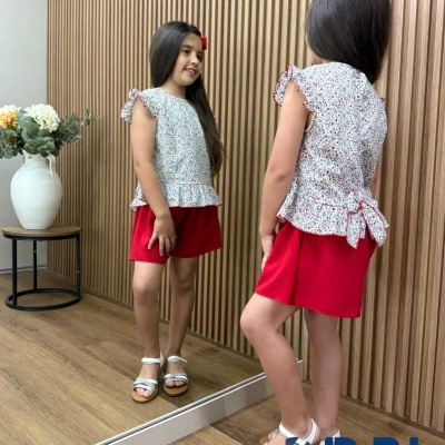 Conjunto Camisa Floral