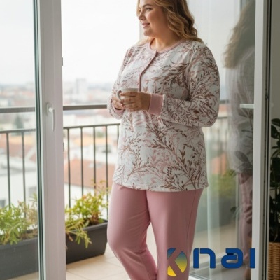 Pijama 100% Algodão Cardado (Tamanhos Grandes)