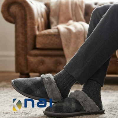 Chinelo de casa Xadrez Homem