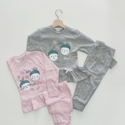 Pijama 100% Algodão Cardado " Bolota "