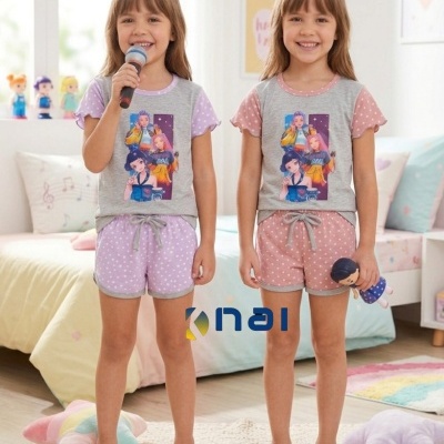 Pijama 100% algodão Menina K-Pop