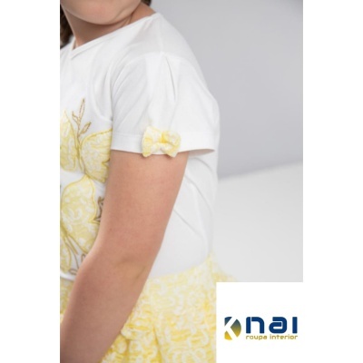 Conjunto Saia Folhos