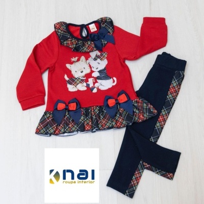 Conjunto Bebé/Menina Laços