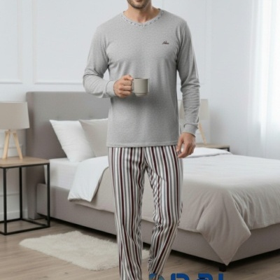 Pijama 100% Algodão cardado Relax Decote V