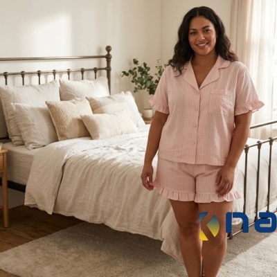 Pijama Calção//Camiseiro Mulher