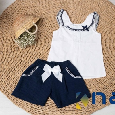 Conjunto Camisa Branca Laço