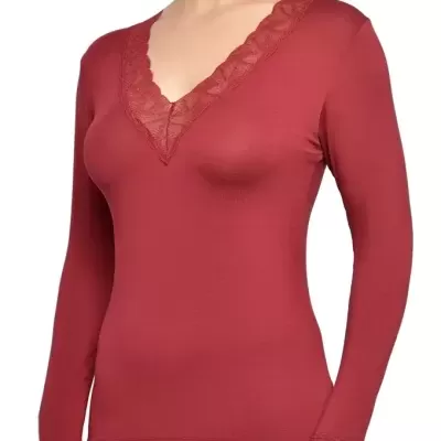 Camisola Senhora Modal Renda 8586