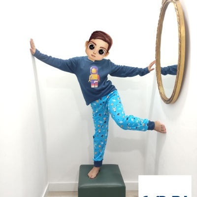 Pijama cardado 100% Algodão Lego