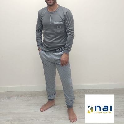 Pijama cardado 100% Algodão botões ( Só XXL disp.)