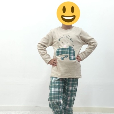 Pijama 100% Algodão Cardado Ouriço Cachecol
