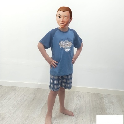 Pijama Calção 100% Algodão Menino Racing