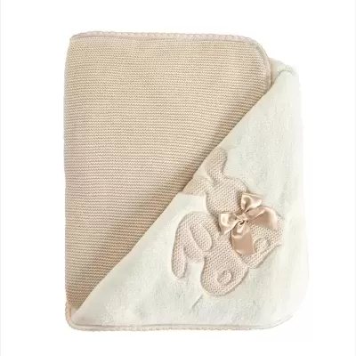 Manta Bebé Malha Animais Waffle