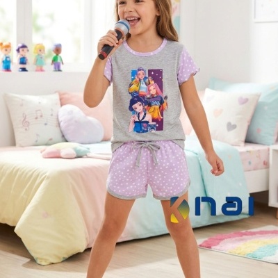 Pijama 100% algodão Menina K-Pop