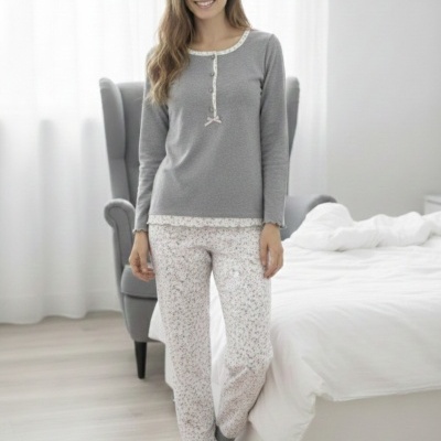 Pijama 100% Algodão  Cardado Dotty  Tam. XL                           Vários Modelos