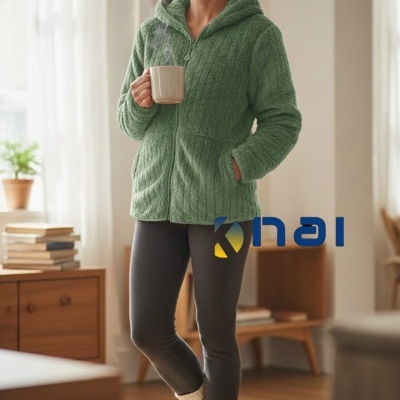 Casaco c/ Carapuço Pelúcia Homewear ( só disponível XL/XXL )