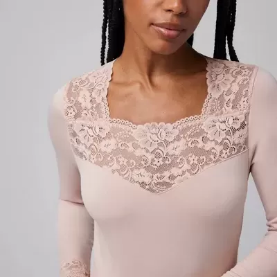 Camisola Térmica C/ Renda Ysabel Mora 70005