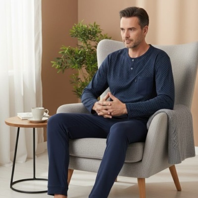 Pijama Homem 100%Algodão botões