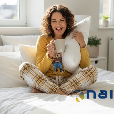 Pijama 100% Algodão cardado Ursinho