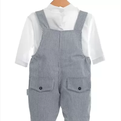 Jardineira Bebé Estampado Riscas