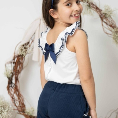 Conjunto Camisa Branca Laço