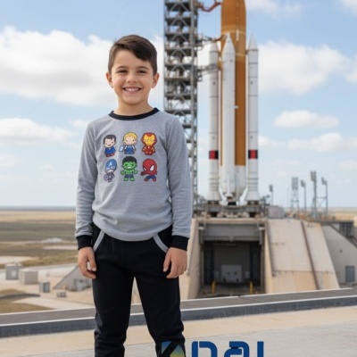 Pijama 100% Algodão Cardado Avengers