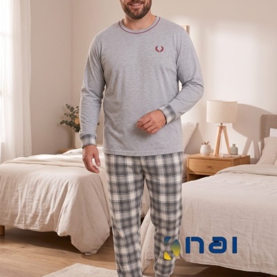 Pijama 100% algodão Cardado Xadrez RS